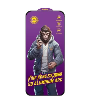 Защитное стекло 5D Anti-static Purple (тех.пак) для Apple iPhone 16 Pro (6.3") Черный