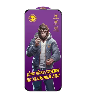 Захисне скло 5D Anti-static Purple (тех.пак) для Apple iPhone 16 Pro (6.3") Чорний