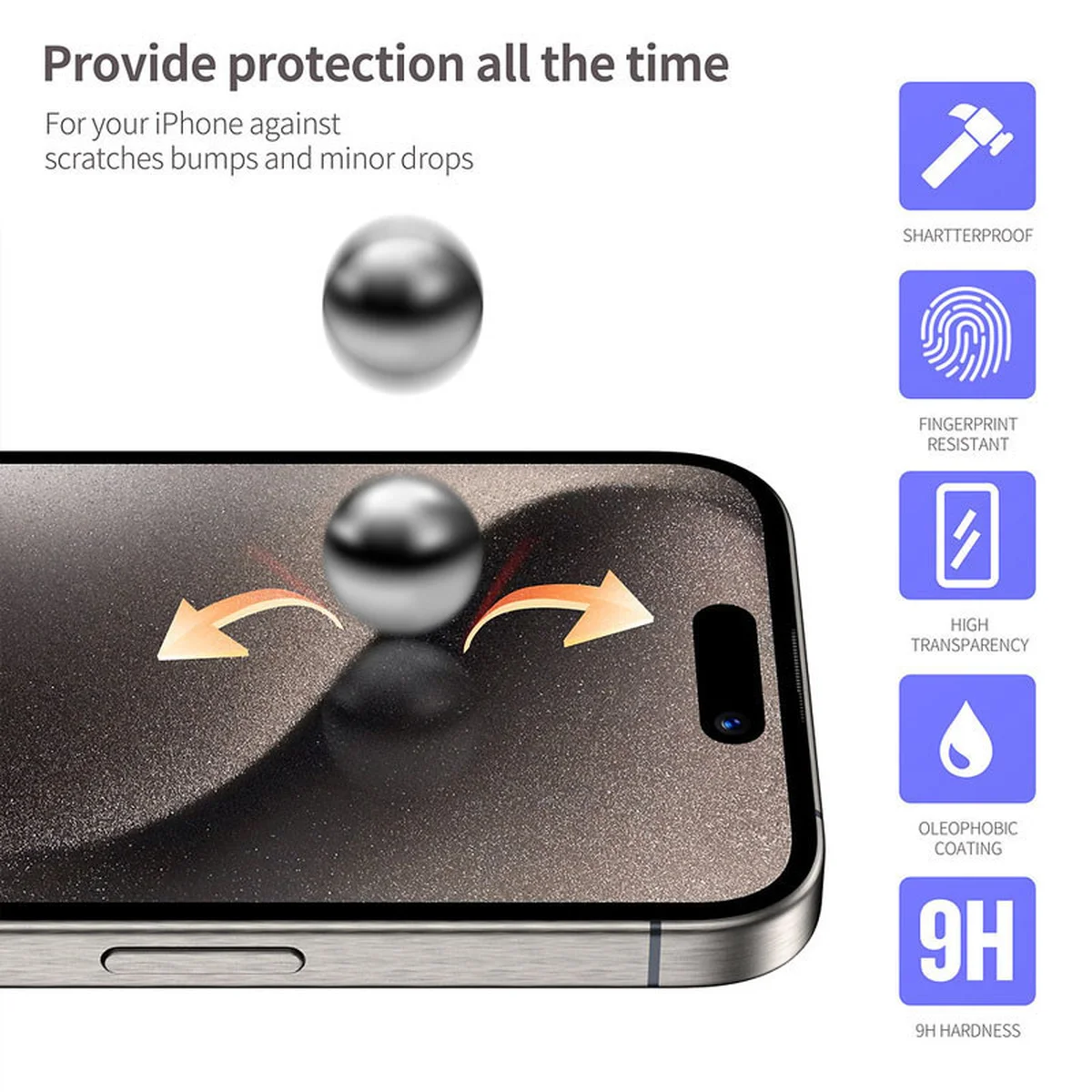 Защитное 3D стекло Blueo Hot Bending для Apple iPhone 16 Pro (6.3") (+ аппликатор) Черный