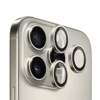 Защитное стекло BlueO Metal на камеру для Apple iPhone 16 Pro / 16 Pro Max / 15 Pro / 15 Pro Max Серый / Natural Titanium