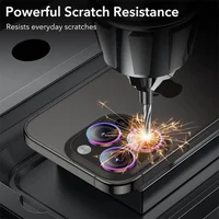 Защитное стекло Metal Classic на камеру (в упак.) для Apple iPhone 16 Pro (6.3") / 16 Pro Max (6.9") Сиреневый / Rainbow