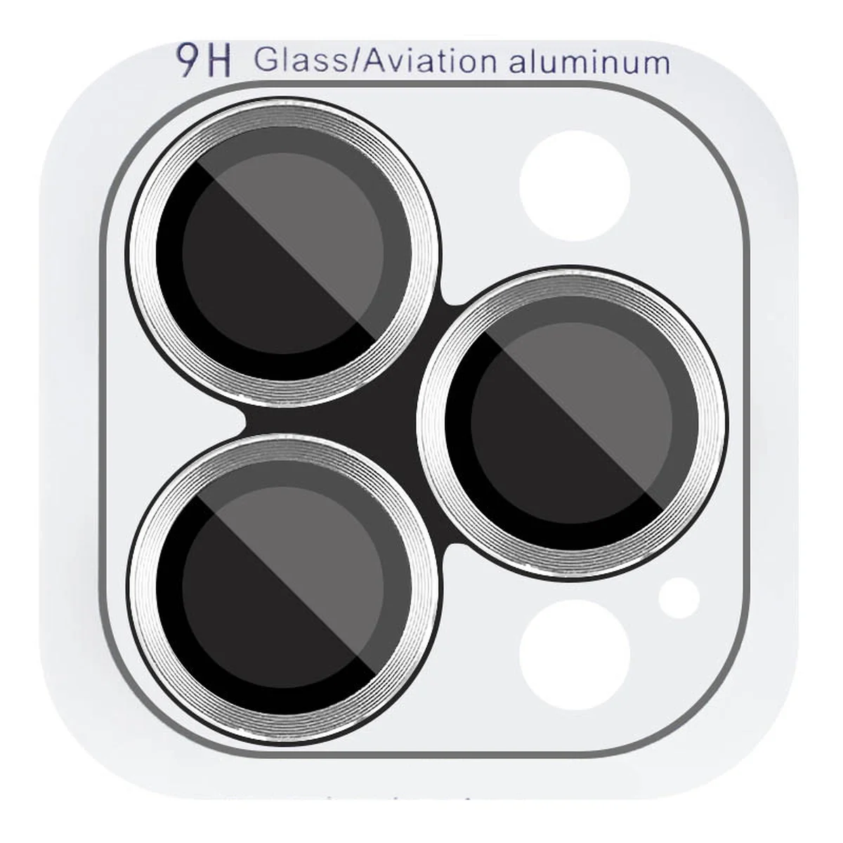 Защитное стекло Metal Classic на камеру (в упак.) для Apple iPhone 16 Pro (6.3") / 16 Pro Max (6.9") Серебряный / Silver