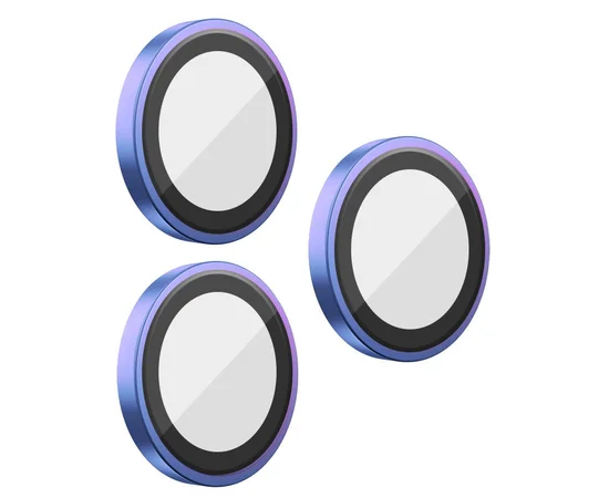 Захисне скло BlueO Metal на камеру для Apple iPhone 16 Pro / 16 Pro Max / 15 Pro / 15 Pro Max Бузковий / Colorful