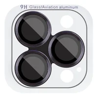 Защитное стекло Metal Classic на камеру (в упак.) для Apple iPhone 16 Pro (6.3") / 16 Pro Max (6.9") Черный / Black