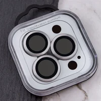 Защитное стекло Metal Classic на камеру (в упак.) для Apple iPhone 16 Pro (6.3") / 16 Pro Max (6.9") Серый / Titanium Gray