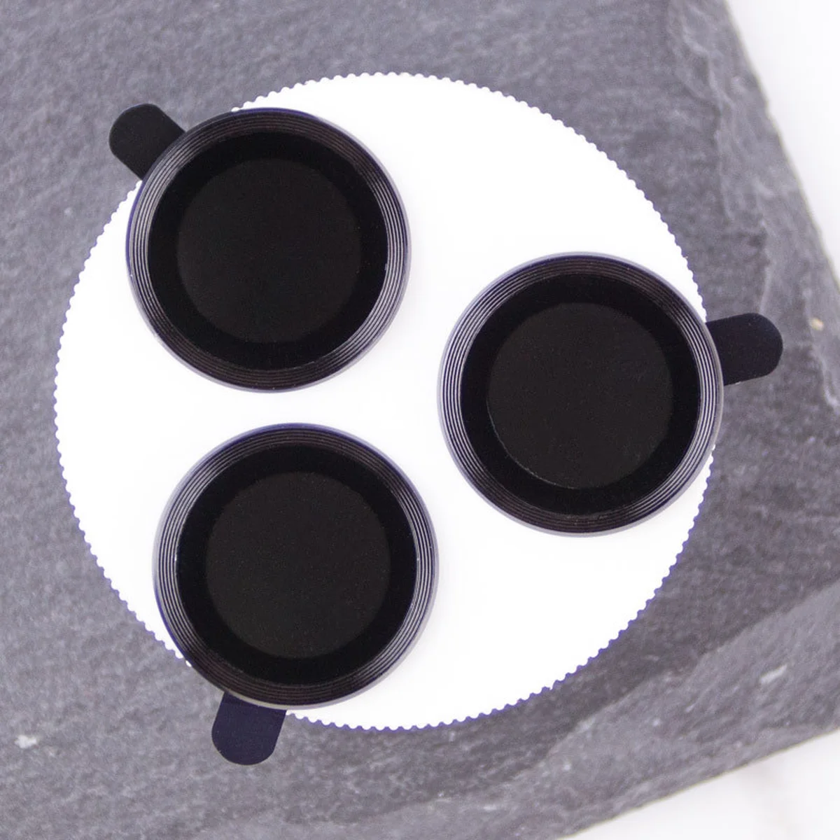 Защитное стекло Metal Classic на камеру (в упак.) для Apple iPhone 16 Pro (6.3") / 16 Pro Max (6.9") Черный / Black