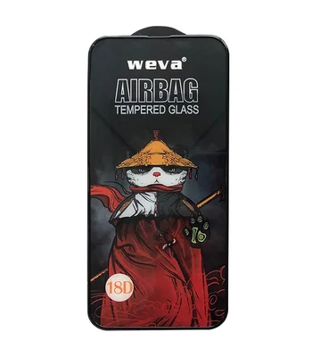 Защитное 2.5D стекло Weva AirBag (тех.пак) для Apple iPhone 16 Pro (6.3") Черный