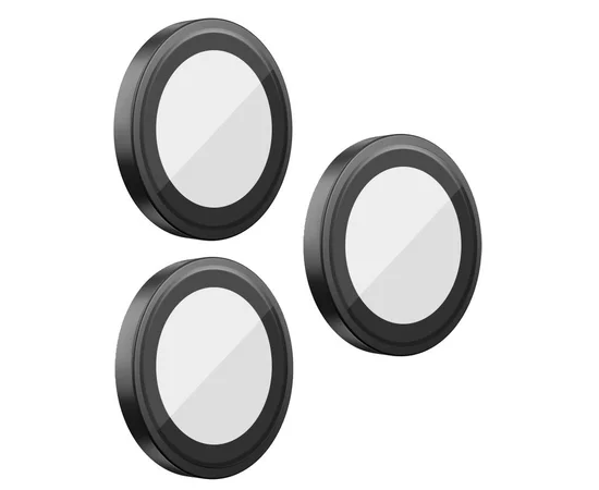 Захисне скло BlueO Metal на камеру для Apple iPhone 16 Pro / 16 Pro Max / 15 Pro / 15 Pro Max Чорний / Black