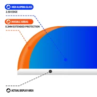 Защитное 3D стекло Blueo Invisible Airbag Anti-broken для Apple iPhone 16 Pro (6.3") Черный