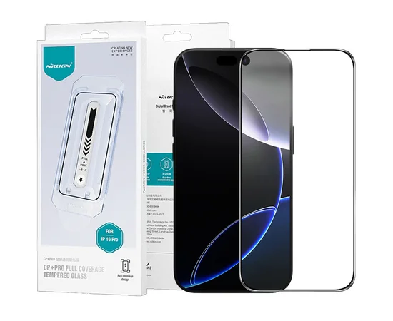 Защитное стекло Nillkin (CP+PRO) для Apple iPhone 16 Pro (6.3") (+ аппликатор) Черный