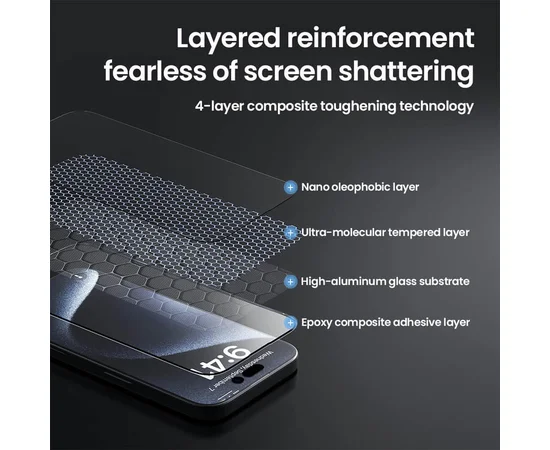 Захисне скло Nillkin (CP+PRO) для Apple iPhone 16 Pro (6.3") (+ аплікатор) Чорний