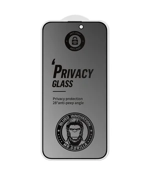 Захисне 2.5D скло Blueo Full Cover Anti-Peep Matte для Apple iPhone 16 Pro (6.3") Чорний