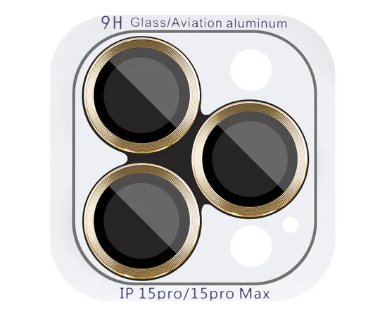 Захисне скло Metal Classic на камеру (в упак.) Apple iPhone 16 Pro (6.3") / 16 Pro Max (6.9") Золотий / Gold
