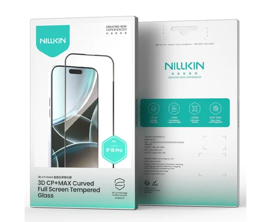 Захисне скло Nillkin (CP+ max 3D) для Apple iPhone 16 Pro (6.3") Чорний