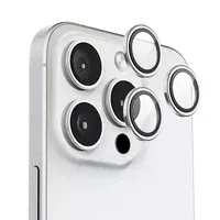 Захисне скло BlueO Metal на камеру для Apple iPhone 16 Pro/16 Pro Max/15 Pro/15 Pro Max Срібний/Silver