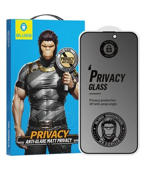 Захисне 2.5D скло Blueo Full Cover Anti-Peep Matte для Apple iPhone 16 Pro (6.3") Чорний