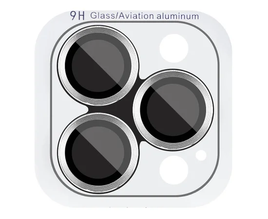 Захисне скло Metal Classic на камеру (в упак.) Apple iPhone 16 Pro (6.3") / 16 Pro Max (6.9") Срібний / Silver