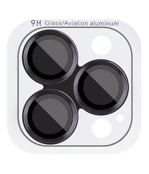 Захисне скло Metal Classic на камеру (в упак.) Apple iPhone 16 Pro (6.3") / 16 Pro Max (6.9") Чорний / Black