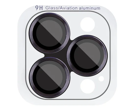 Захисне скло Metal Classic на камеру (в упак.) Apple iPhone 16 Pro (6.3") / 16 Pro Max (6.9") Чорний / Black