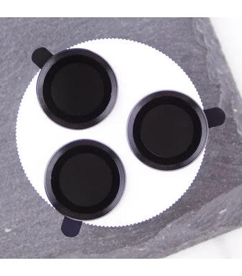 Захисне скло Metal Classic на камеру (в упак.) Apple iPhone 16 Pro (6.3") / 16 Pro Max (6.9") Чорний / Black