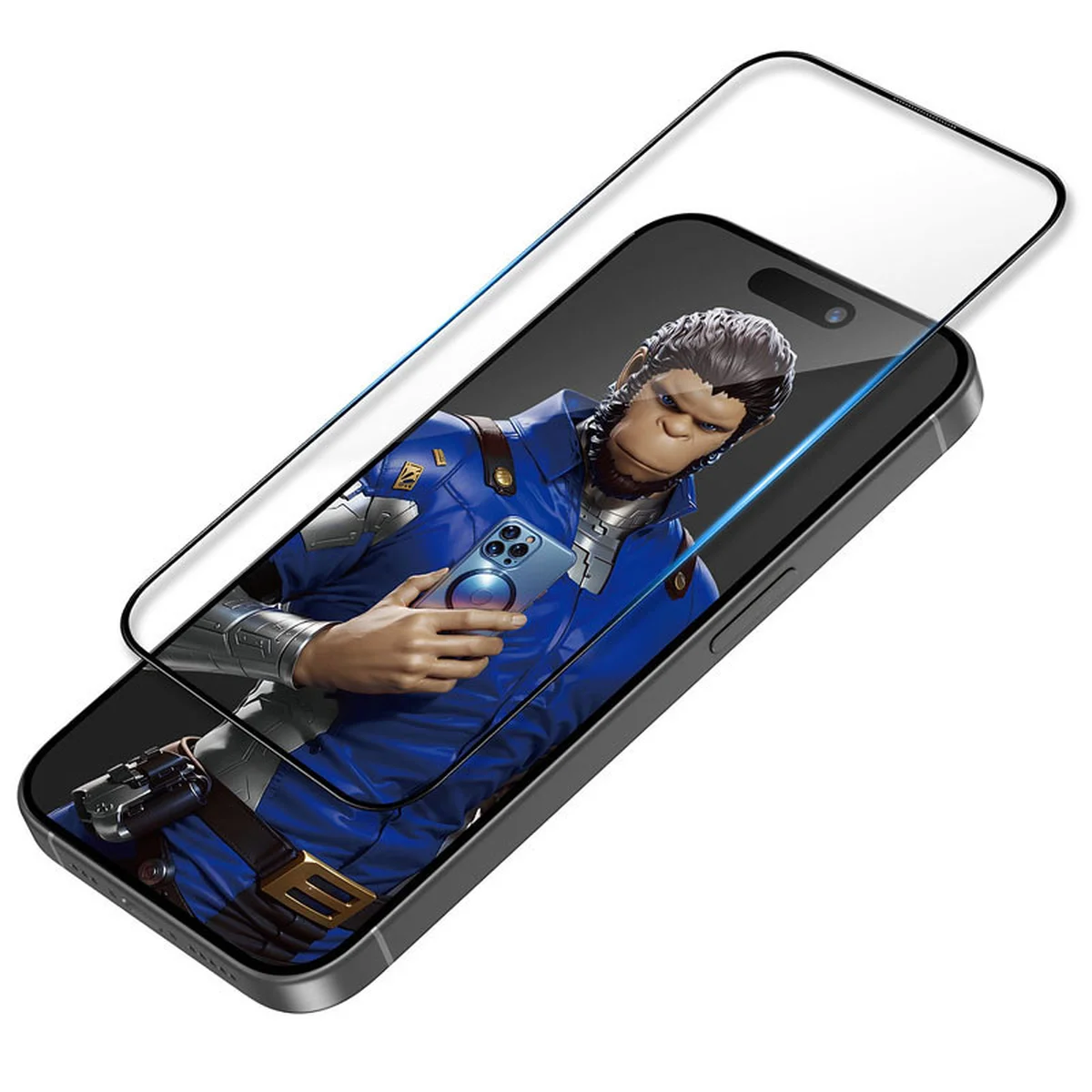 Захисне 3D скло Blueo Invisible Airbag Anti-Broken для Apple iPhone 16 Pro (6.3") Чорний