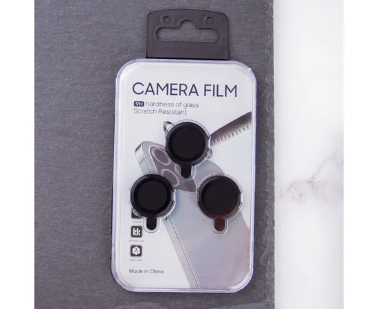 Захисне скло Metal Classic на камеру (в упак.) Apple iPhone 16 Pro (6.3") / 16 Pro Max (6.9") Чорний / Black