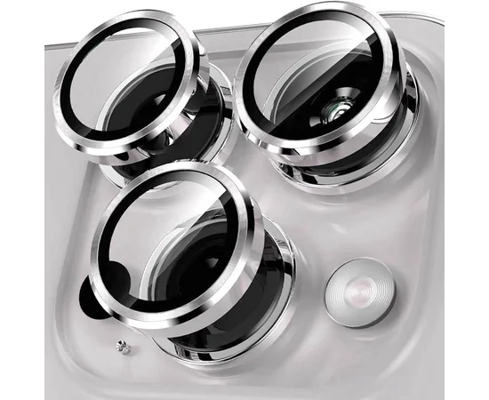 Захисне скло Metal Classic на камеру (в упак.) Apple iPhone 16 Pro (6.3") / 16 Pro Max (6.9") Сірий / Titanium Gray