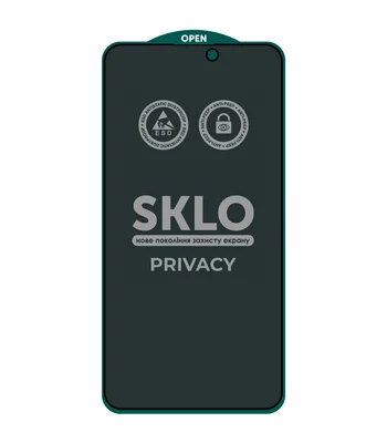 Защитное стекло SKLO 5D Privacy (тех.пак) для Apple iPhone 16 Pro Max (6.9") Черный