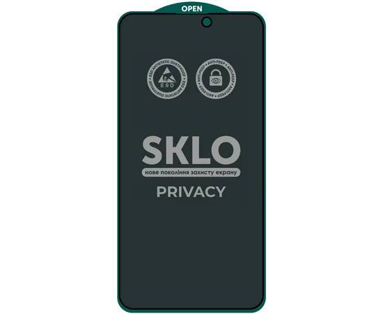 Защитное стекло SKLO 5D Privacy (тех.пак) для Apple iPhone 16 Pro Max (6.9") Черный