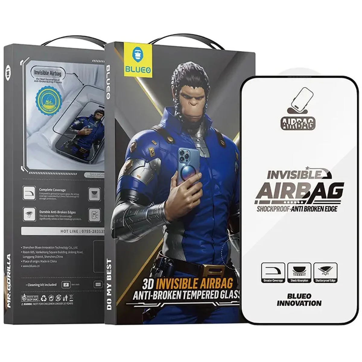 Захисне 3D скло Blueo Invisible Airbag Anti-Broken для Apple iPhone 16 Pro Max (6.9") Чорний