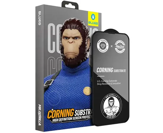 Захисне 2.5D скло Blueo Corning Gorilla Glass для Apple iPhone 16 Pro Max (6.9") Чорний