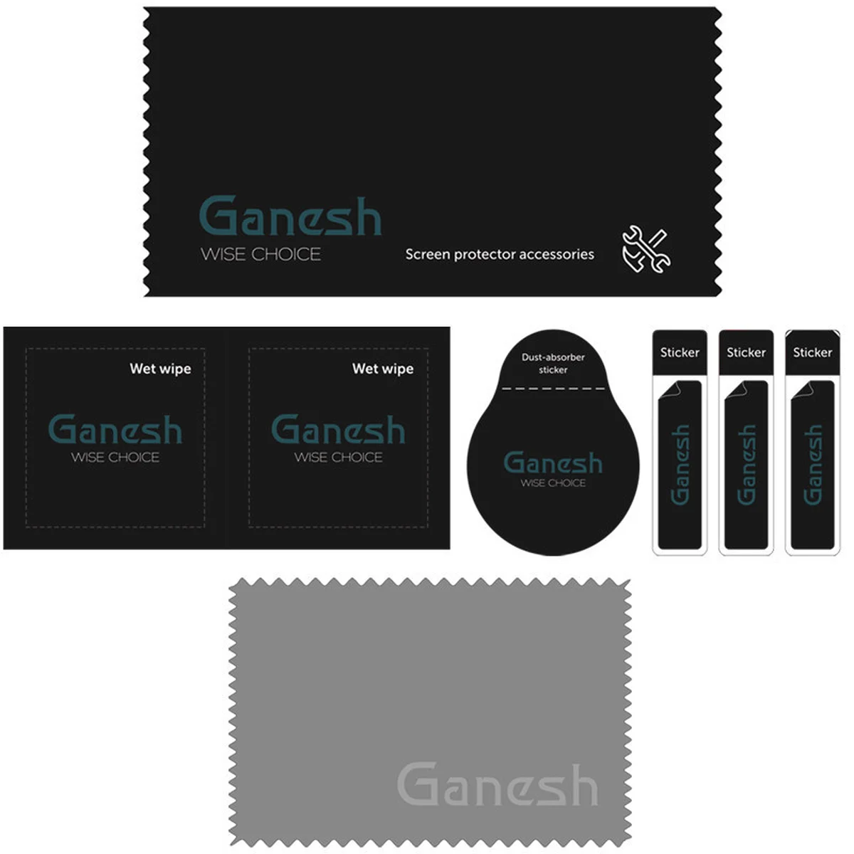 Захисне скло Ganesh (Full Cover) для Apple iPhone 16 Pro Max (6.9") Чорний