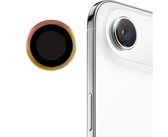 Защитное стекло Metal Classic на камеру (в упак.) для Apple iPhone 17 Air (6.5") Сиреневый / Rainbow