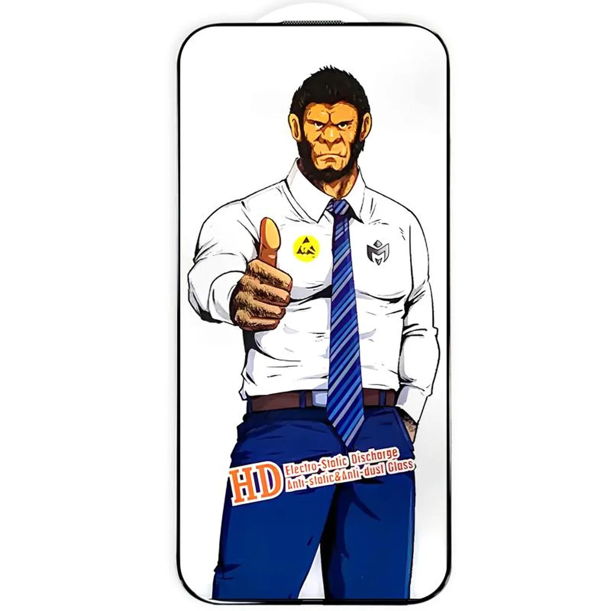 Защитное стекло 5D Anti-static Pro (тех.пак) для Apple iPhone 17 Air (6.5") Черный