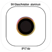 Защитное стекло Metal Classic на камеру (в упак.) для Apple iPhone 17 Air (6.5") Сиреневый / Rainbow