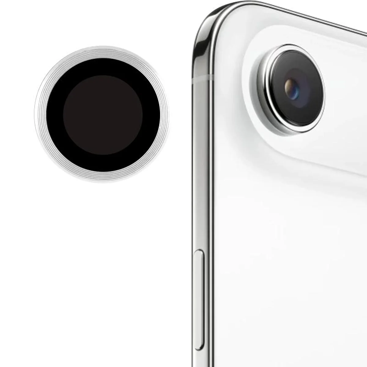 Защитное стекло Metal Classic на камеру (в упак.) для Apple iPhone 17 Air (6.5") Серебряный / Silver