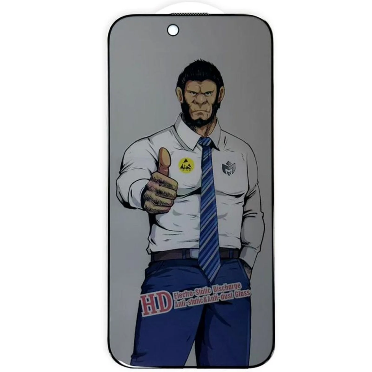 Защитное стекло Privacy 5D Anti-Static (тех.пак) для Apple iPhone 17 Air (6.5") Черный