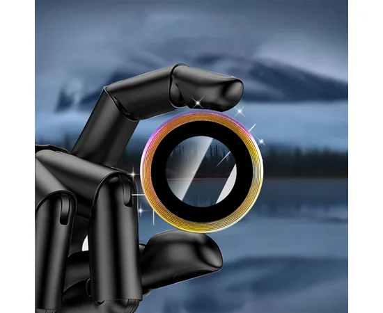 Защитное стекло Metal Classic на камеру (в упак.) для Apple iPhone 17 Air (6.5") Сиреневый / Rainbow