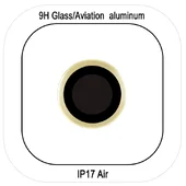 Защитное стекло Metal Classic на камеру (в упак.) для Apple iPhone 17 Air (6.5") Золотой / Light Gold