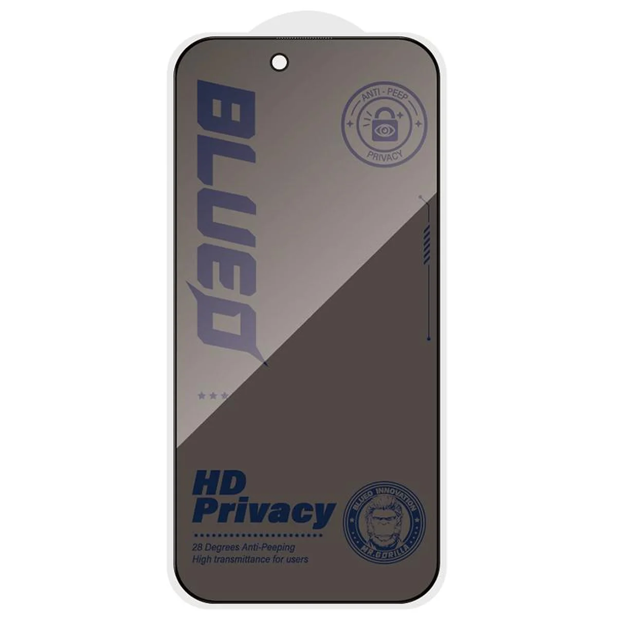 Захисне 2.5D скло Blueo Full Cover Anti-Peep для Apple iPhone 17 Air (6.5") Чорний