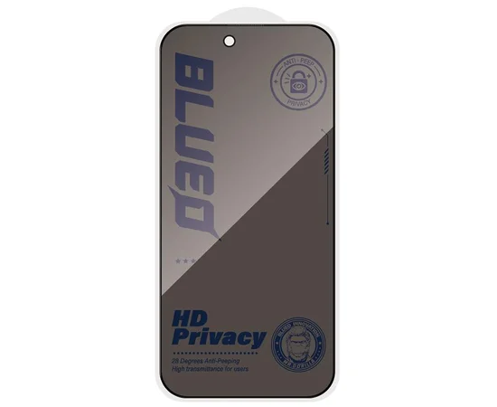 Защитное 2.5D стекло Blueo Full Cover Anti-Peep для Apple iPhone 17 Air (6.5") Черный