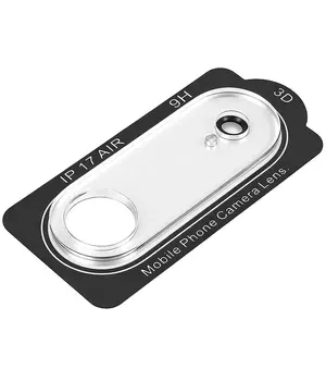 Захисне скло на камеру Full Block (тех.пак) Apple iPhone 17 Air (6.5") Прозорий