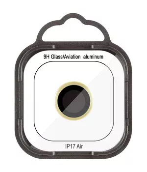 Защитное стекло Metal Classic на камеру (в упак.) для Apple iPhone 17 Air (6.5") Золотой / Light Gold