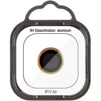 Защитное стекло Metal Classic на камеру (в упак.) для Apple iPhone 17 Air (6.5") Сиреневый / Rainbow