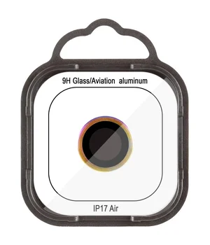 Защитное стекло Metal Classic на камеру (в упак.) для Apple iPhone 17 Air (6.5") Сиреневый / Rainbow