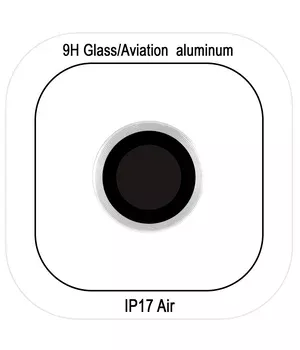 Захисне скло Metal Classic на камеру (в упак.) Apple iPhone 17 Air (6.5") Срібний / Silver