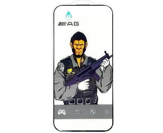 Защитное стекло 5D Anti-static Matte (тех.пак) для Apple iPhone 17 Air (6.5") Черный