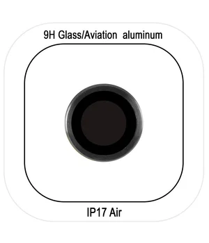 Захисне скло Metal Classic на камеру (в упак.) для Apple iPhone 17 Air (6.5") Чорний / Black