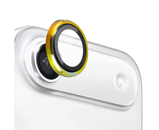 Защитное стекло Metal Classic на камеру (в упак.) для Apple iPhone 17 Air (6.5") Сиреневый / Rainbow