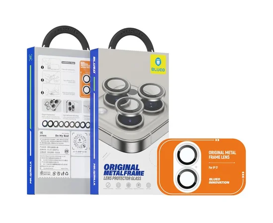 Защитное стекло BlueO Metal на камеру для Apple iPhone 17 (6.3") Серебряный / Silver